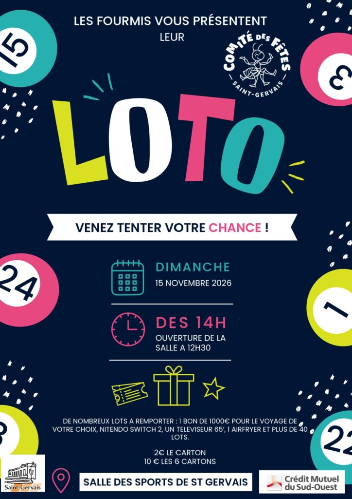 LOTO 26/11/2026 SAINT GERVAIS
